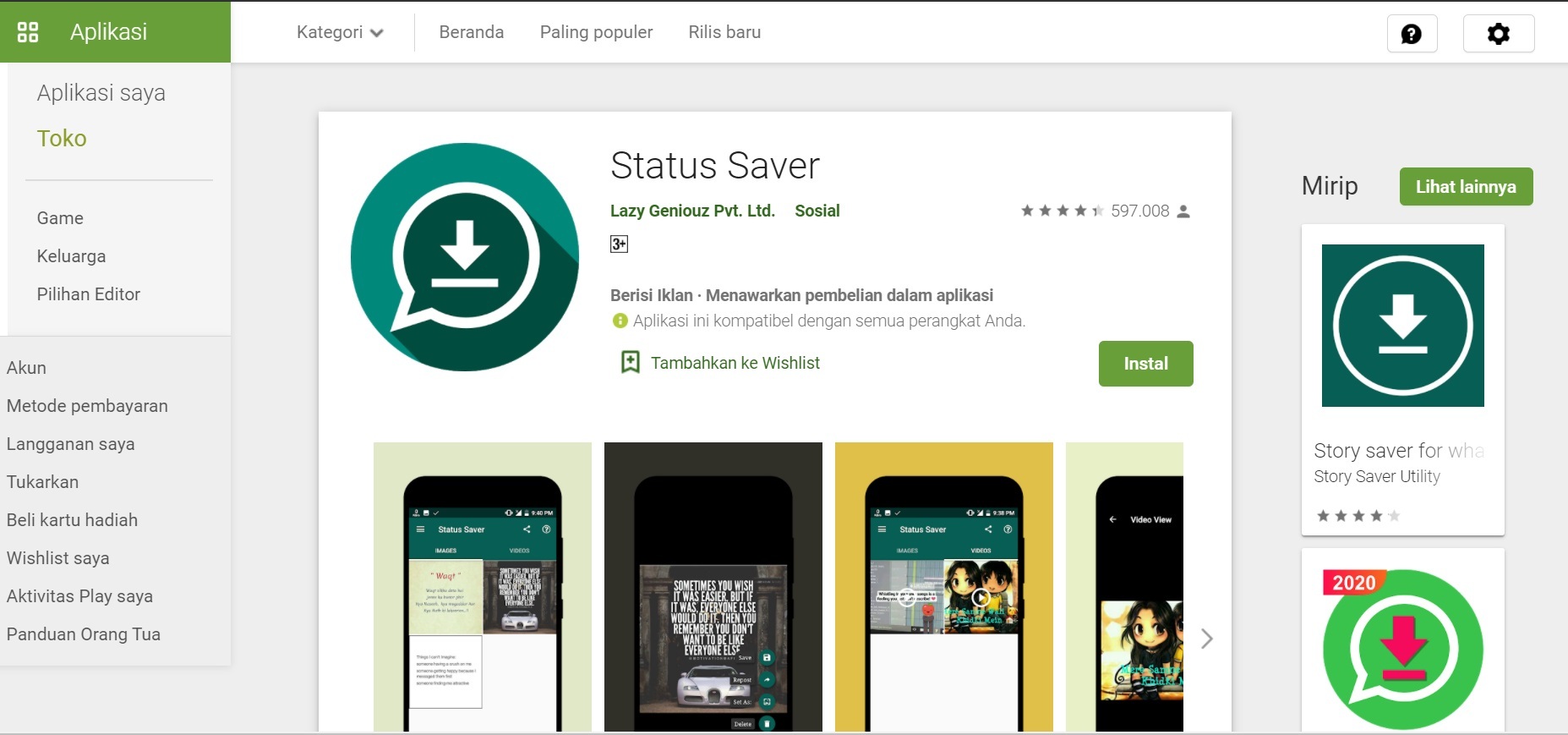 Aplikasi Untuk Mendownload Status WhatsApp Terbaik  Tekno 