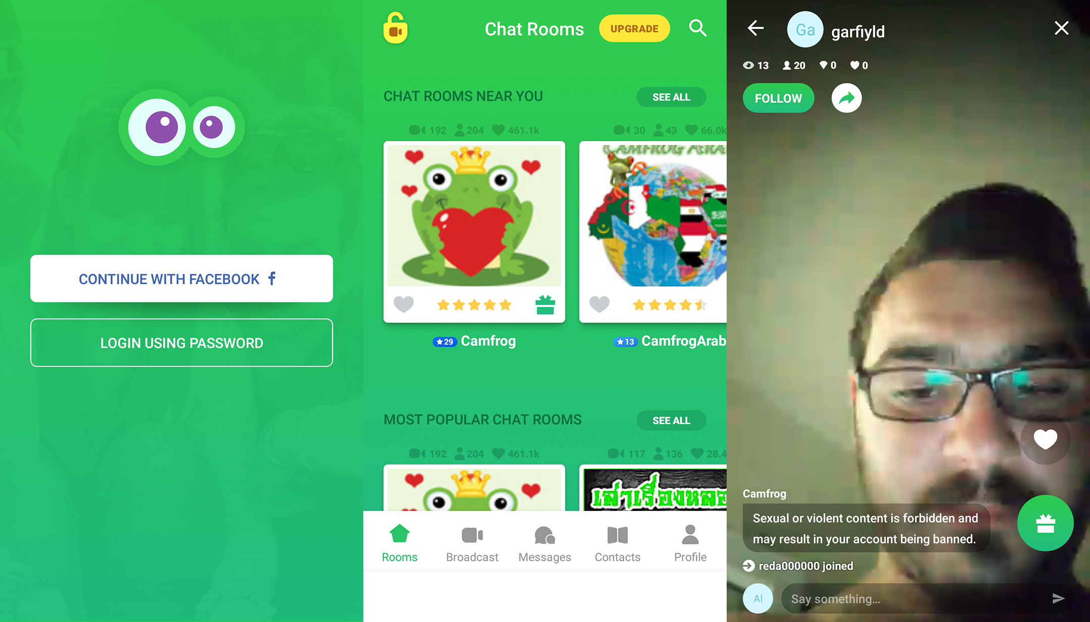 camfrog group video chat android